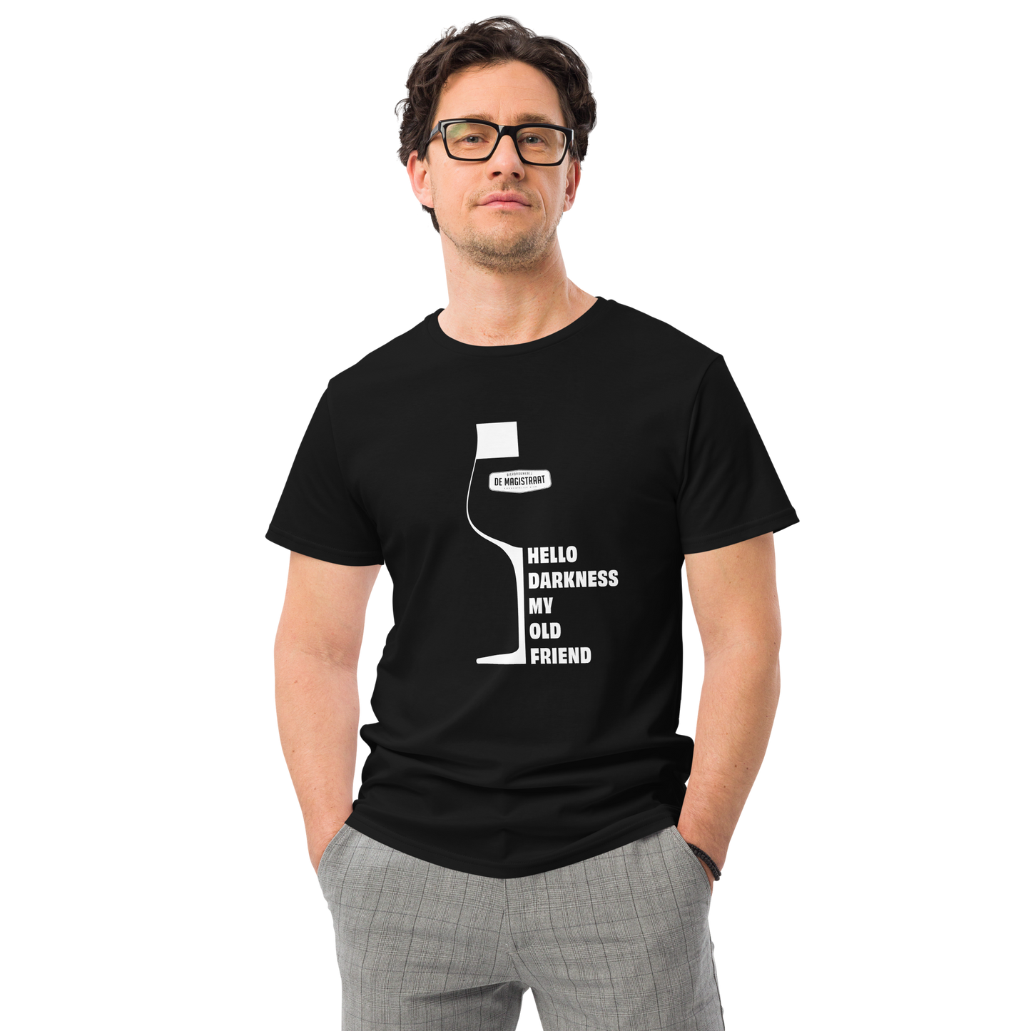 Hello Darkness, exclusief premium heren t-shirt