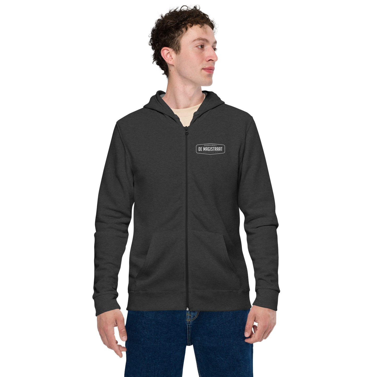 Unisex basic zip De Magistraat hoodie