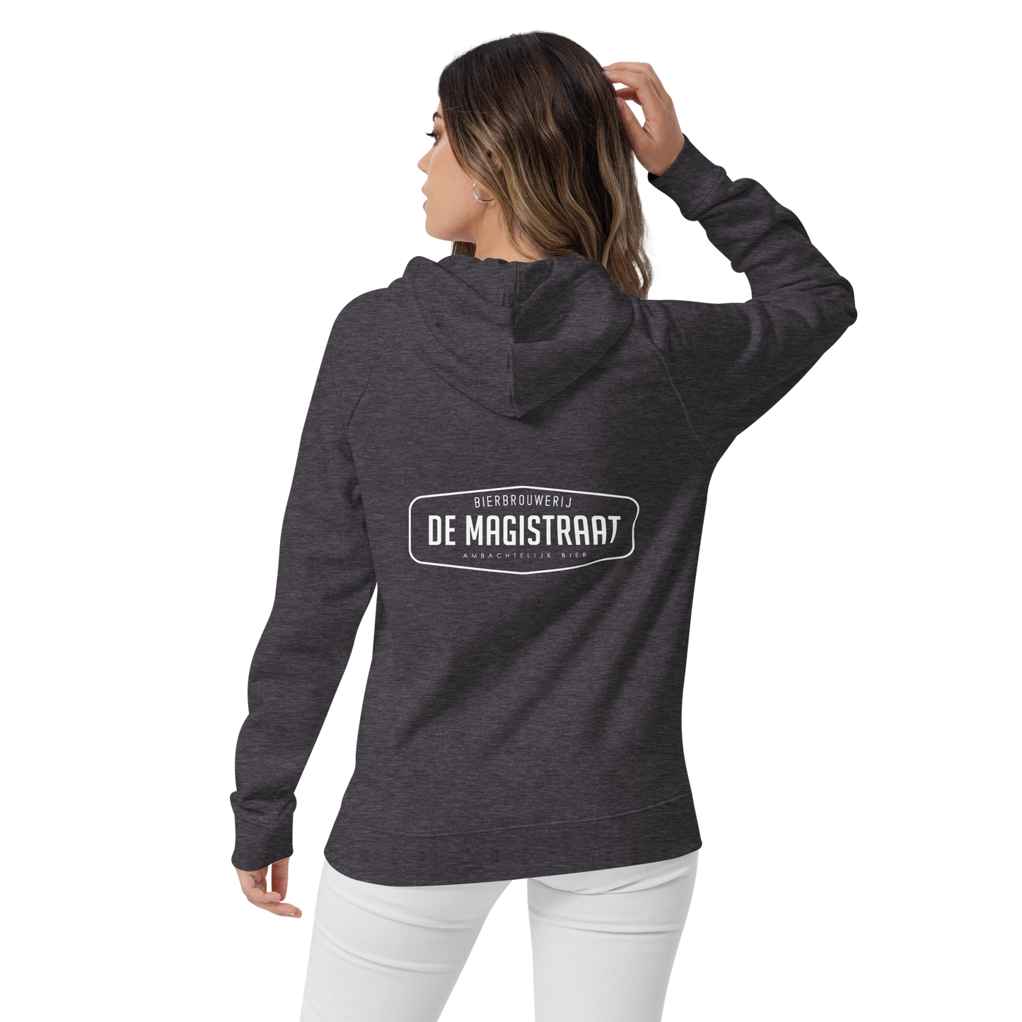 De Magistraat Uniseks eco hoodie met raglanmouwen